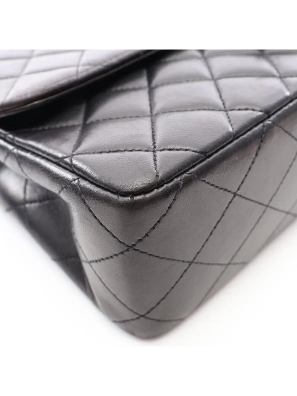 Chanel Handbag Quilted Parent Child Bag Black Lambskin